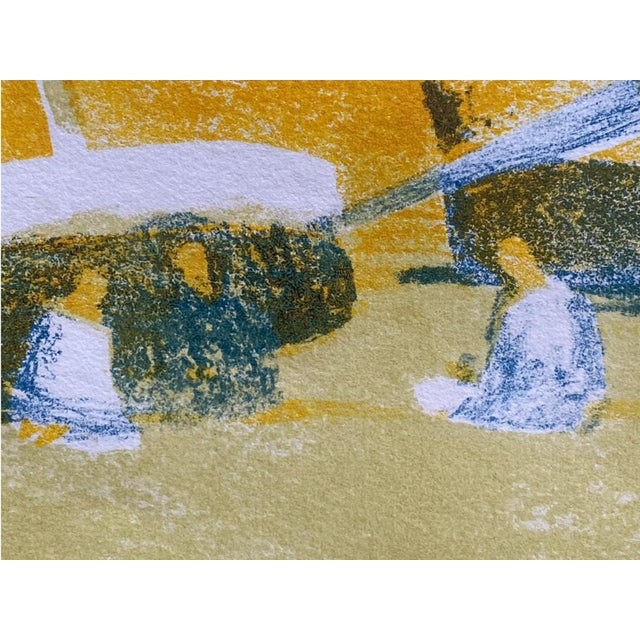 Enid Chauvin, Spanish Beach, Colour Lithograph, 1970s For Sale - Image 7 of 15