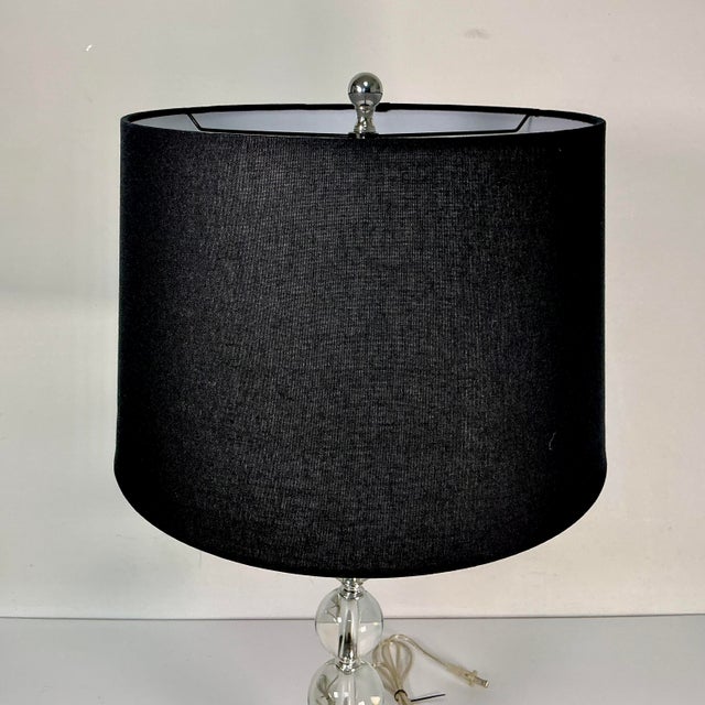 1980s Vintage Contemporary Modern Round Lucite Stacking Balls Table Lamp For Sale - Image 10 of 13