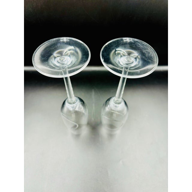 Waterford Crystal Pristine John Rocha/Waterford Crystal "Circa" Champagne Flutes - Pair For Sale - Image 4 of 12