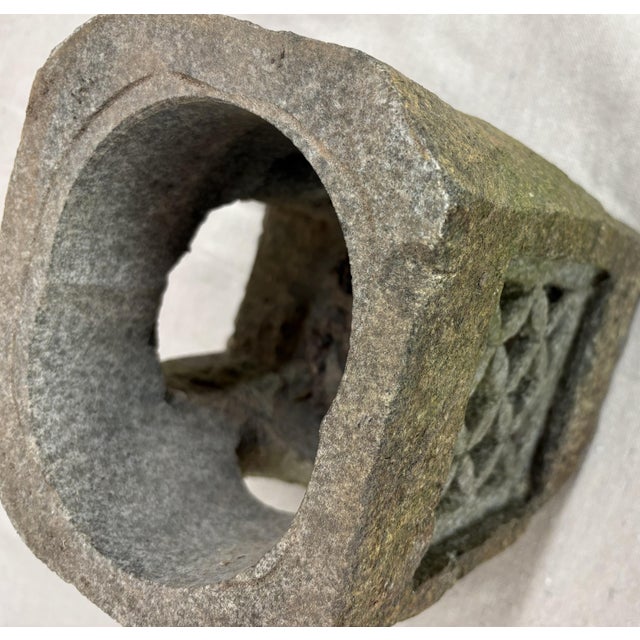 Mid 20th Century Mid-Century Granite Hand-Carved Kasugo Style Garden Ornament For Sale - Image 5 of 14