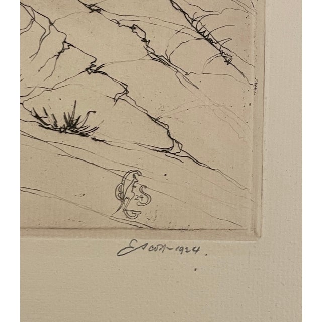 Traditional 1924 Eric Scott Monastery in Montague Etching For Sale - Image 3 of 4