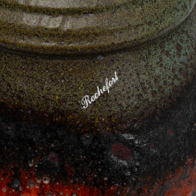 Ceramic 20th Century German Fat Lava W. Germany Ceramic Jug For Sale - Image 7 of 18