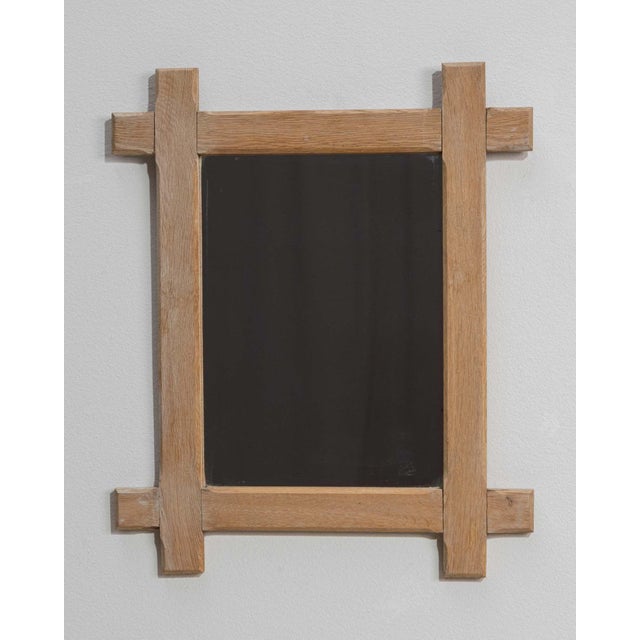 19th Century France Antique White Wood Mirror For Sale - Image 4 of 8