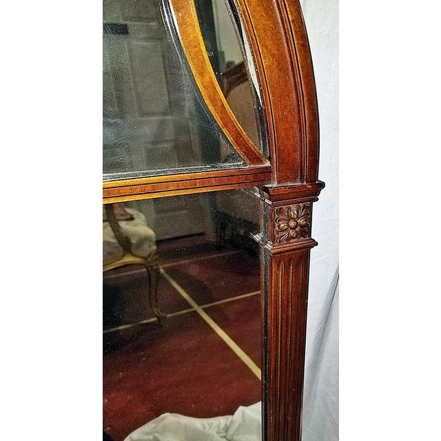 Brown Vintage Mahogany Mirror For Sale - Image 8 of 10