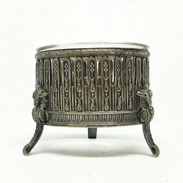 Metal Empire Salt Holder, France, 1900s For Sale - Image 7 of 7