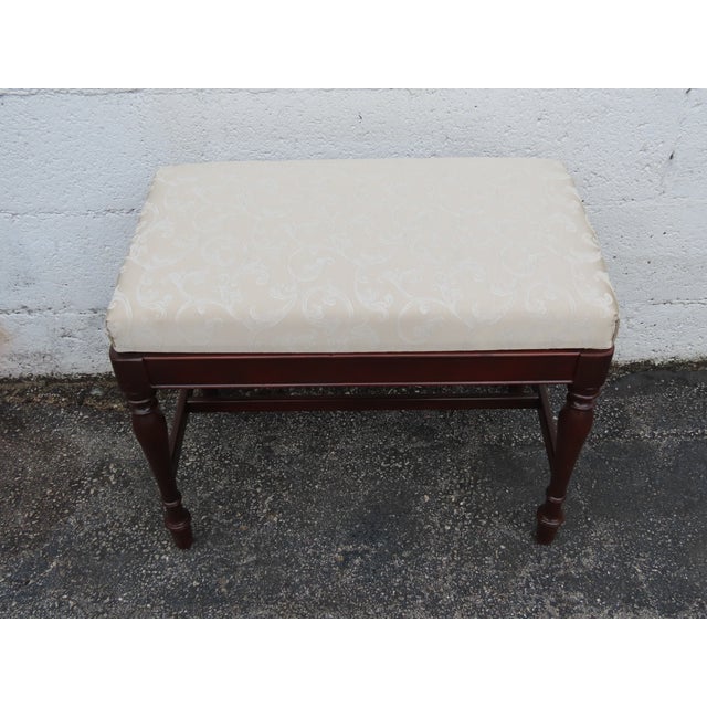 1940s Vanity Stool Bench Ottoman 6374a For Sale - Image 11 of 13