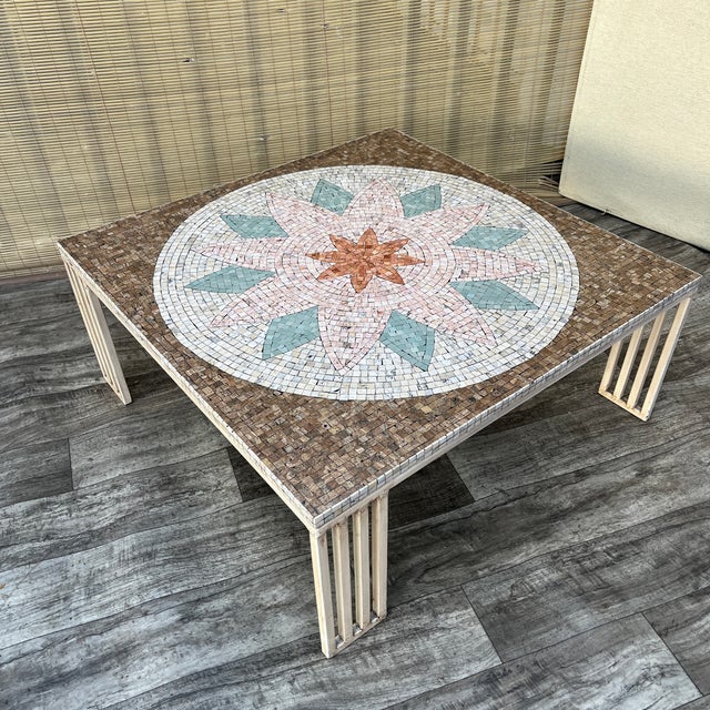 Postmodern Modern Mosaic Top Coffee Table. Circa 1980s For Sale - Image 18 of 18