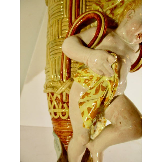 19th Century Ginori Majolica Wall Pocket For Sale In New York - Image 6 of 10