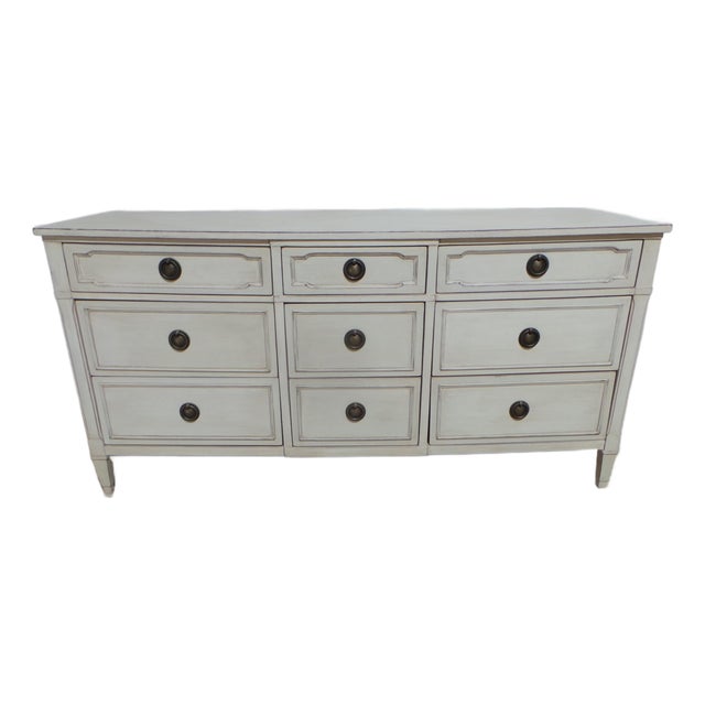 Gustavian Style Unique 9 Drawer Dresser For Sale