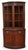 Drexel 1950s Vintage Drexel New Travis Court Bow-Front Corner China Cabinet For Sale - Image 4 of 15