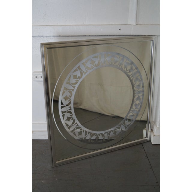 Mid Century Modern Pair of Square Chrome Frame Wall Mirrors by Vanguard Studios AGE/COUNTRY OF ORIGIN: Approx 35 years,...