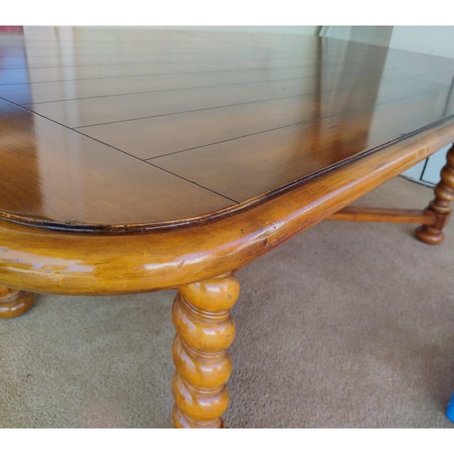 Big 1990s French Barley Twist Style Dining Table For Sale - Image 12 of 13