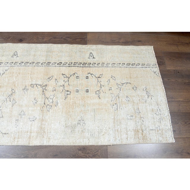 Textile 1970s Vintage Turkish Handmade Wool Cotton Runner Rug For Sale - Image 7 of 11