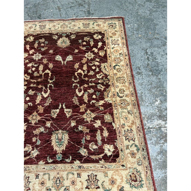 4ft 2in × 5ft 8in Pak-Veg Hand-Knotted Area Rug, Vintage For Sale - Image 4 of 12