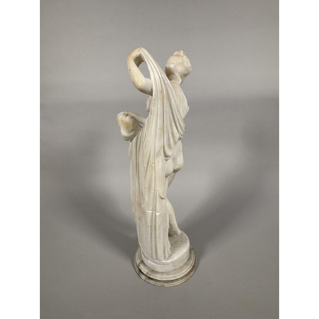 19th-century alabaster sculpture of Diana at her bath For Sale - Image 4 of 6