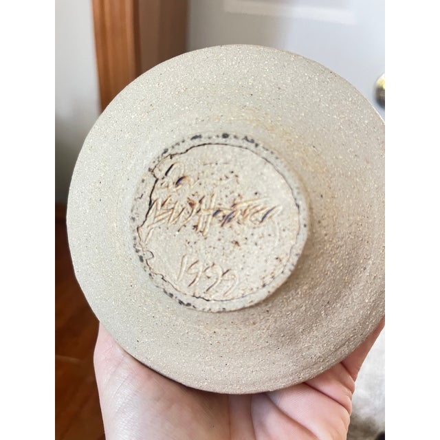 Ceramic Don McWhorter Studio Pottery Vessel or Vase Featuring Snakeskin Pattern For Sale - Image 7 of 7