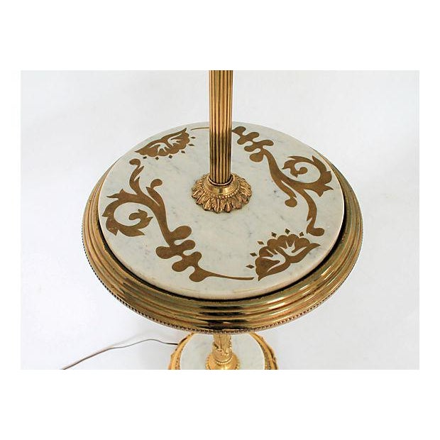 Brass & Marble Floor Lamp Chairish