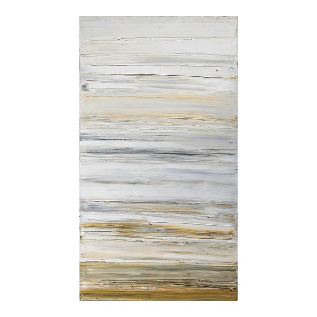 40" by 70" Original Abstract Landscape Painting 'Pacific Palissades' (Los Angeles, Malibu Beach, California), Oil on Canvas / Color Fields For Sale