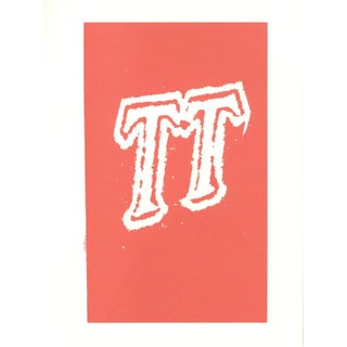 David Hockney, T from Hockneys Alphabet, Lithograph For Sale