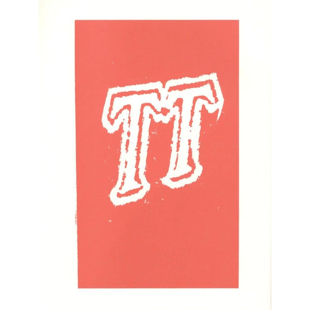 David Hockney, T from Hockneys Alphabet, Lithograph For Sale