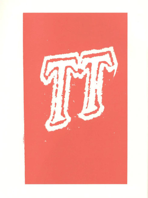 David Hockney, T from Hockneys Alphabet, Lithograph