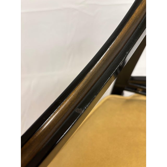 Ebony 1990s Regency Style Arm Chair Custom Made by James Jennings (Unmarked) For Sale - Image 8 of 10