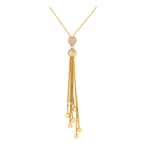Mid 20th Century Cartier Diamond 18k Yellow Gold 'Draperie De Decollete' Lariat Necklace