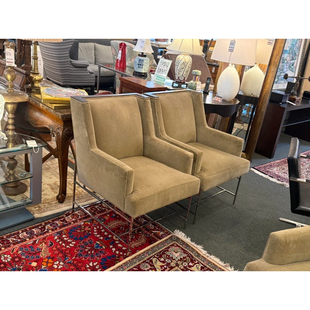 Michael Weiss for Vanguard Furniture Mohair Chairs, Set of Four For Sale - Image 10 of 10