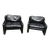1976 Style Mario Marenco Italian Leather Lounge Chairs by Arflex Italy For Sale