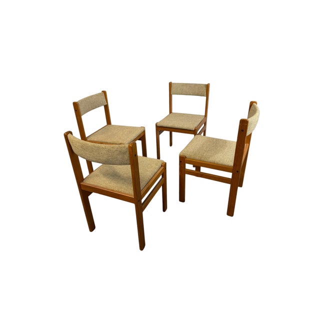 1970s Mid-Century Modern Danish Teak 4-Seater Dining Table & Chairs from Gangso Mobler, 1970, Set of 5 For Sale - Image 5 of 15
