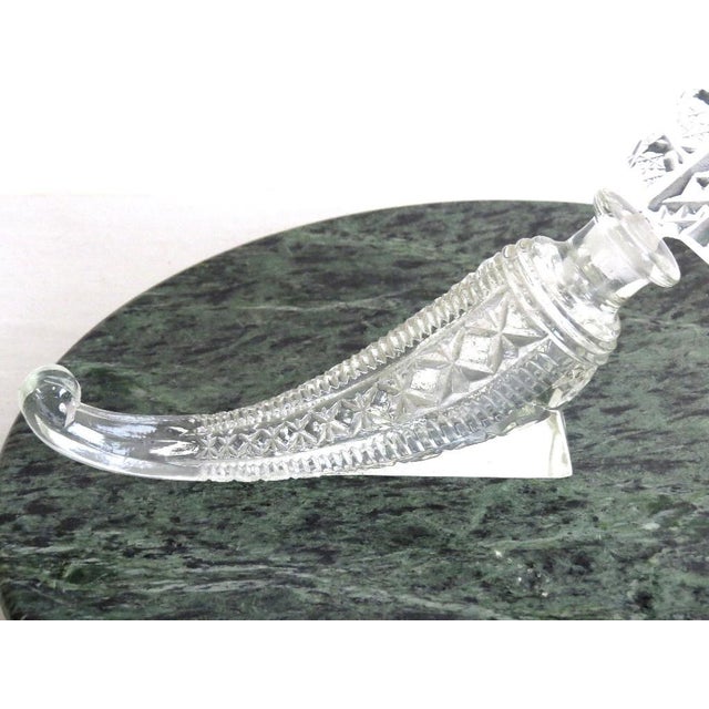 Art Deco Vintage Art Deco Czech Cut Crystal Cornucopia Perfume Bottle For Sale - Image 3 of 7
