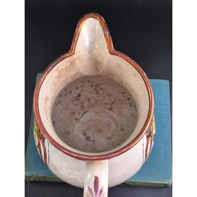 19th Century Orange Order Commemorative Jug in Polychrome Earthenware from Staffordshire, 1840s For Sale - Image 5 of 12