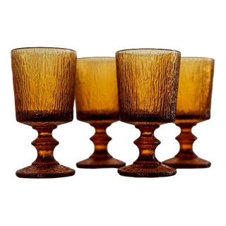 Vintage Wine Glasses by Timo Sarpaneva for Iittala, 1970s, Set of 4 For Sale