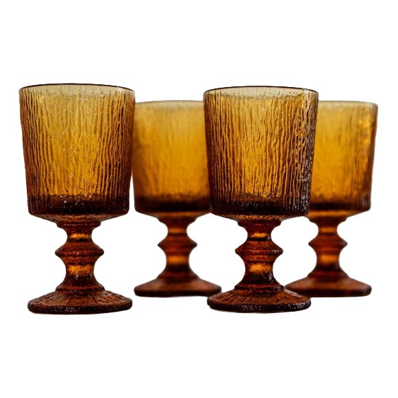 Vintage Wine Glasses by Timo Sarpaneva for Iittala, 1970s, Set of 4 For Sale