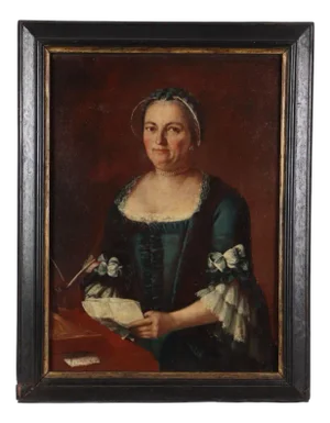 Central European School Artist, Female Portrait, Oil on Canvas, 18th Century, Framed