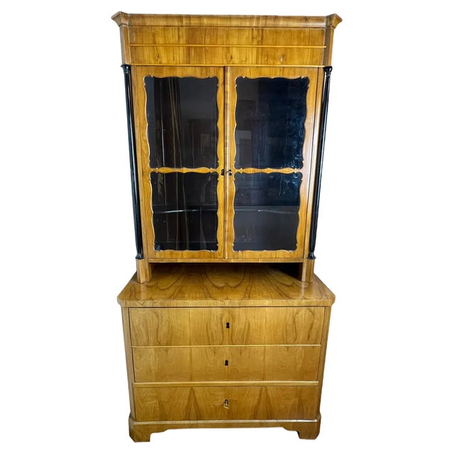 Antique Biedermeier Showcase, 1890s For Sale