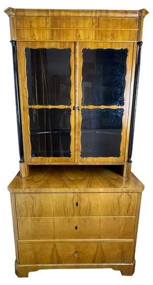 Antique Biedermeier Showcase, 1890s