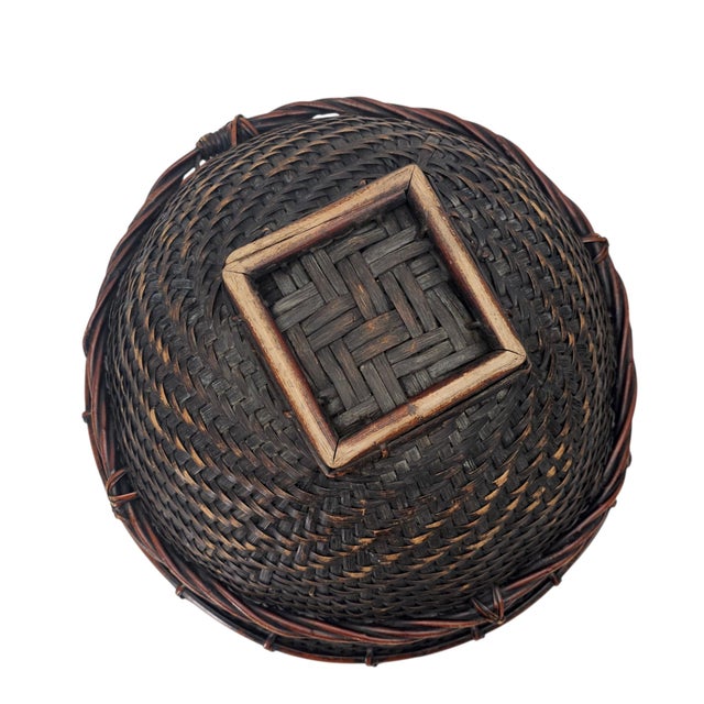 Vintage Philippine Kalinga Tribe "Labba" Rice/Market Basket Centerpiece 18" For Sale - Image 10 of 12