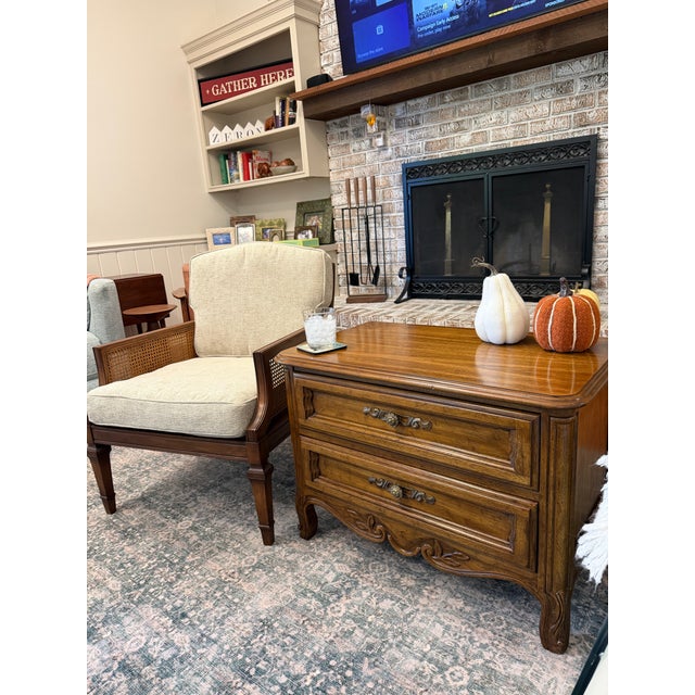 1970s Drexel Cabernet French Provincial Two-Drawer Nightstands — A Pair For Sale - Image 10 of 12