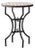 Matthew Izzo Home Moroccan Zellige Yellow and White Striped Tile and Iron X Base 24" Round Bistro Table For Sale