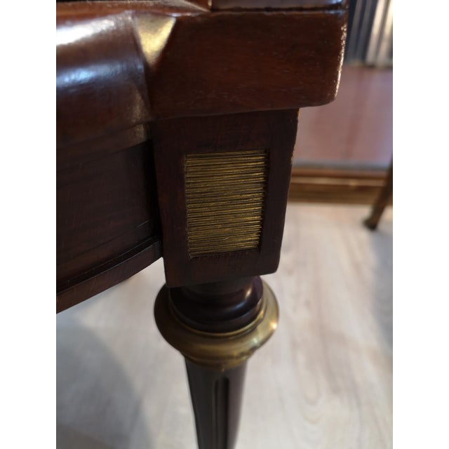 French Empire Style Cane and Wood Desk Armchair For Sale - Image 4 of 10