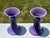 Early 20th Century A Purple Pair - Wardle 1920 English Ceramic 6" Candlestick / Vases For Sale - Image 4 of 6