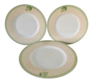 Modern Villeroy & Boch Florea Floris Pattern Set of 3 Plates