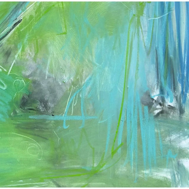 Trixie Pitts "Sparks Fly" by Trixie Pitts Large Abstract Expressionist Oil Painting For Sale - Image 4 of 12