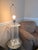 Vintage Mid-Century Modern Monumental "Four-Column" Lucite Table Lamp For Sale - Image 11 of 12
