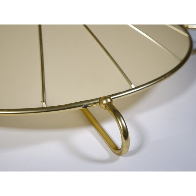 Art Deco Ceiling Lamp in Metal and Fabric from Erco, 1950s For Sale - Image 4 of 9