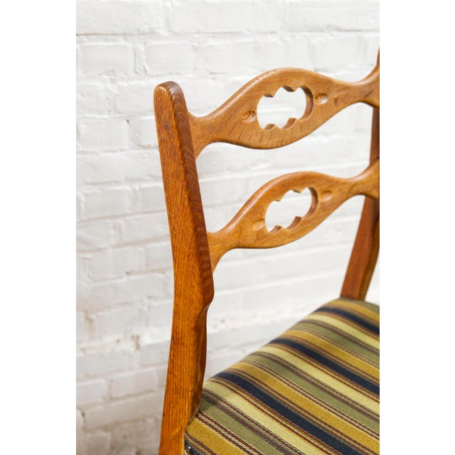 Vintage Oak and Wool Dining Room Chairs by Henning Kjaernulf, 1960s, Set of 4 For Sale - Image 4 of 18