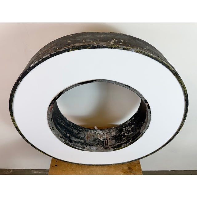 Mid-Century Modern Large Vintage Illuminated Advertising Letter O, 1960s For Sale - Image 3 of 14