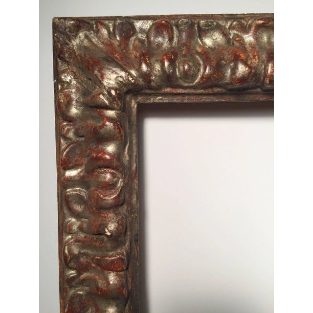 Art Nouveau Vintage 20th Century Italian Decorator Frame Mirror Baroque Style For Sale - Image 3 of 9