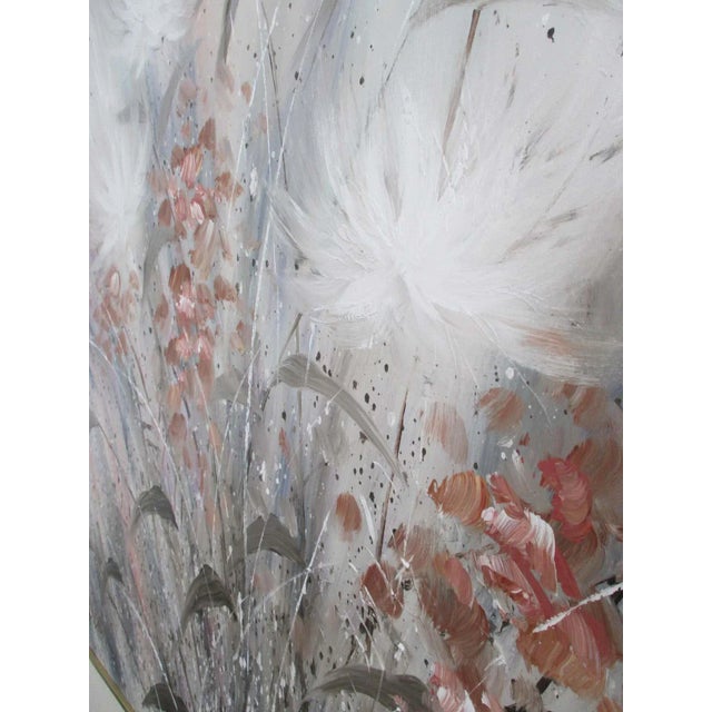 Gray Vintage Lee Reynolds Gray Floral Painting For Sale - Image 8 of 12